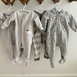 Assorted Fleece Onsies 0-6 Month